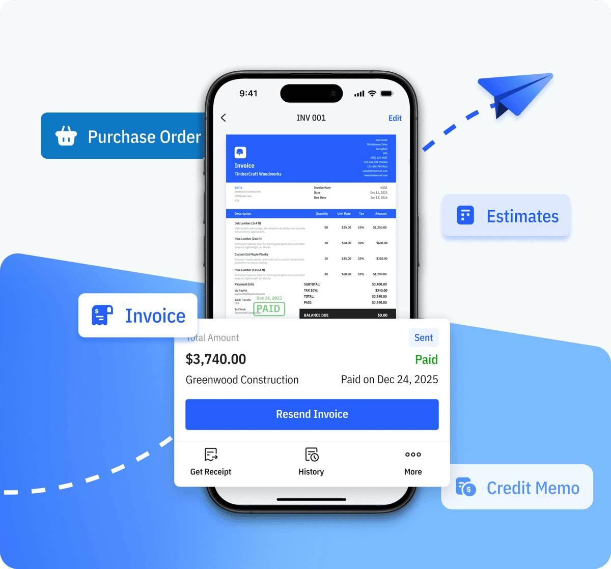 Send Invoices & Estimates